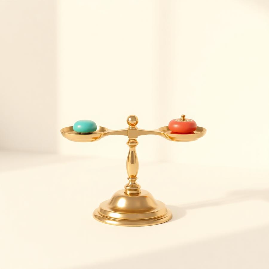 Brass Balance Scale — Early arithmetic, weighed out by hand