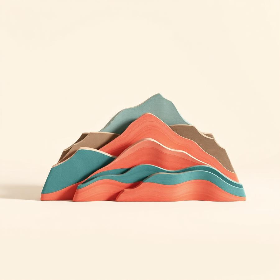 Nesting Topography — A landscape that comes apart layer by layer